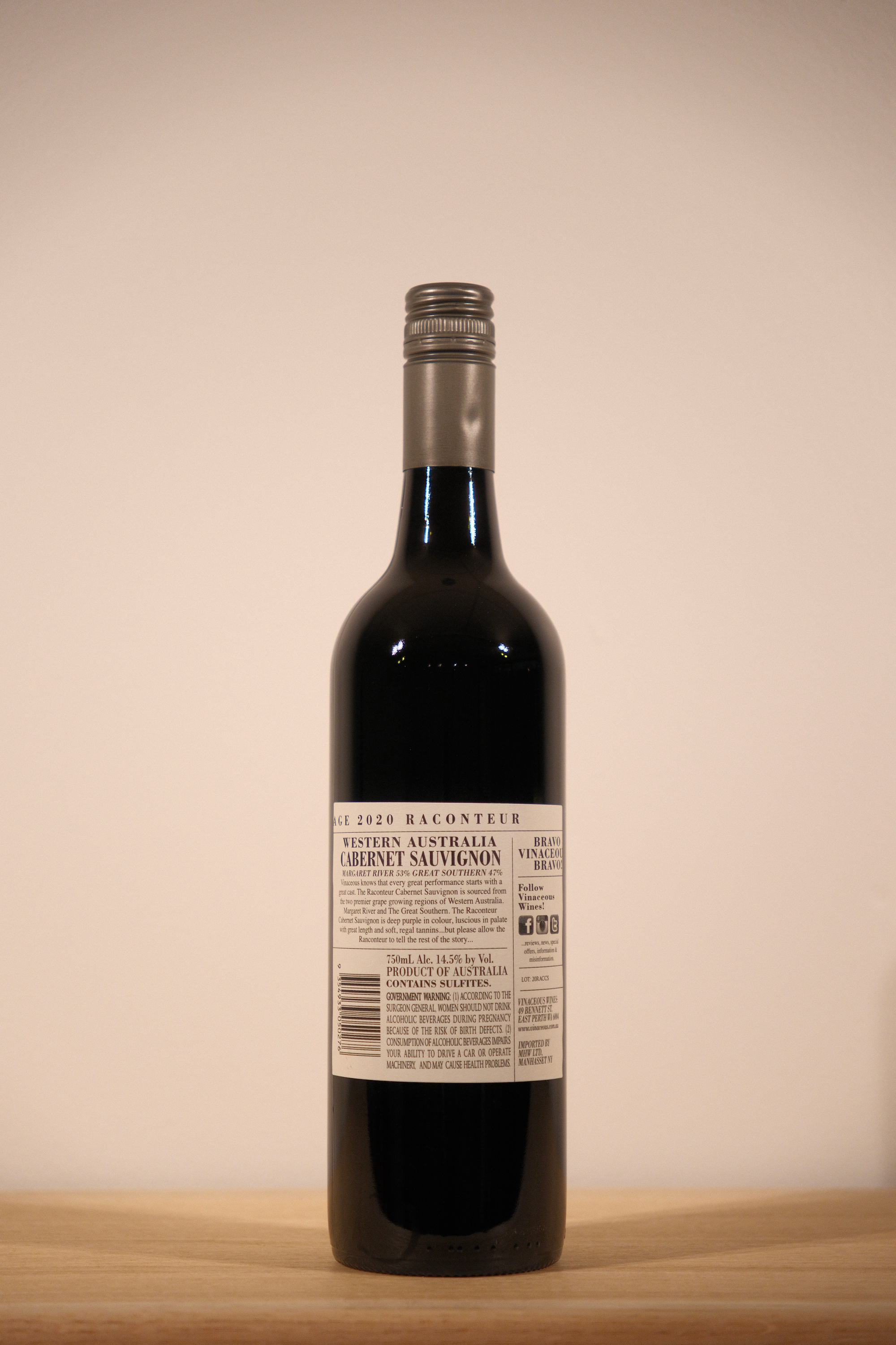 Vinaceous 'Raconteur' Cabernet Sauvignon 2020