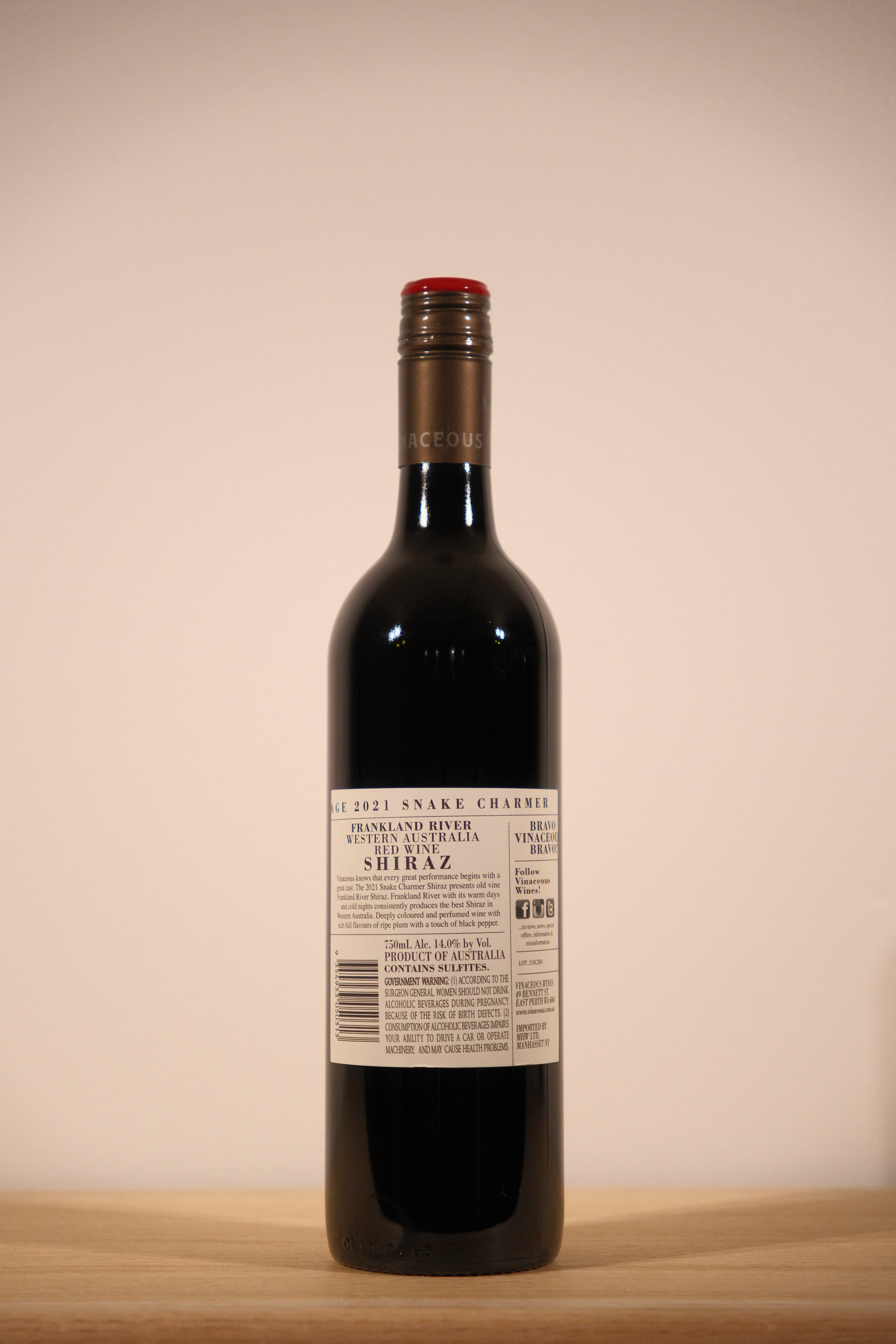 Vinaceous 'Snake Charmer' Shiraz 2021