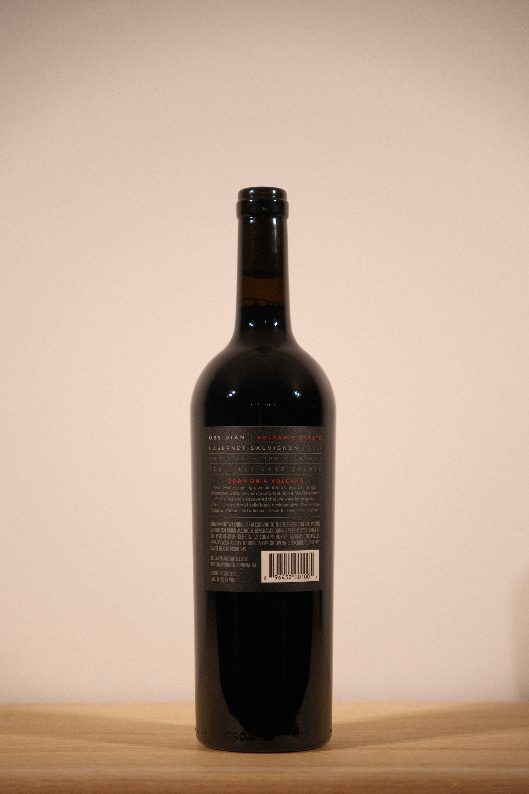 Obsidian Ridge 'Volcanic Estate' Cabernet Sauvignon 2021