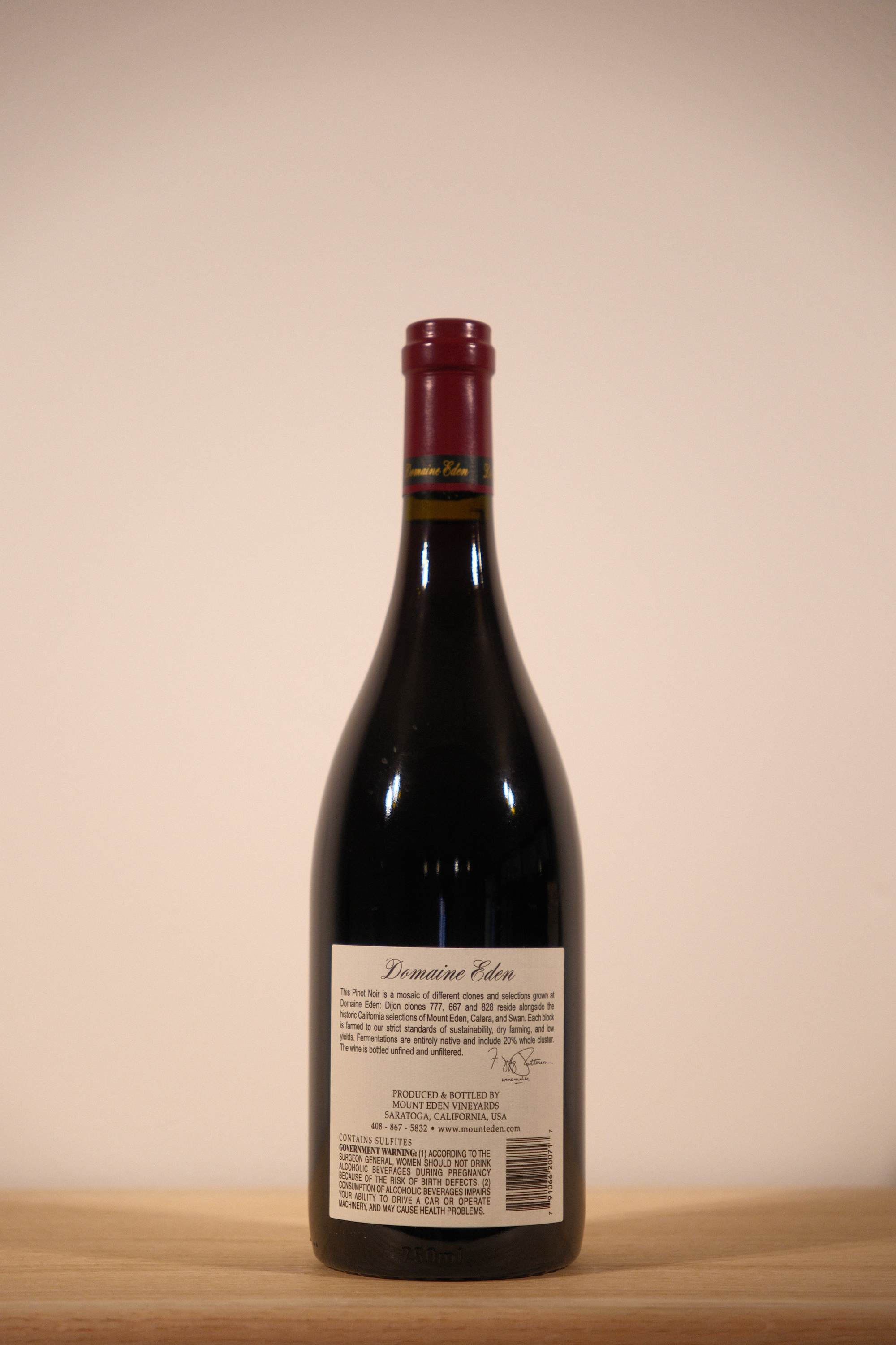 Domaine Eden Santa Cruz Pinot Noir 2020