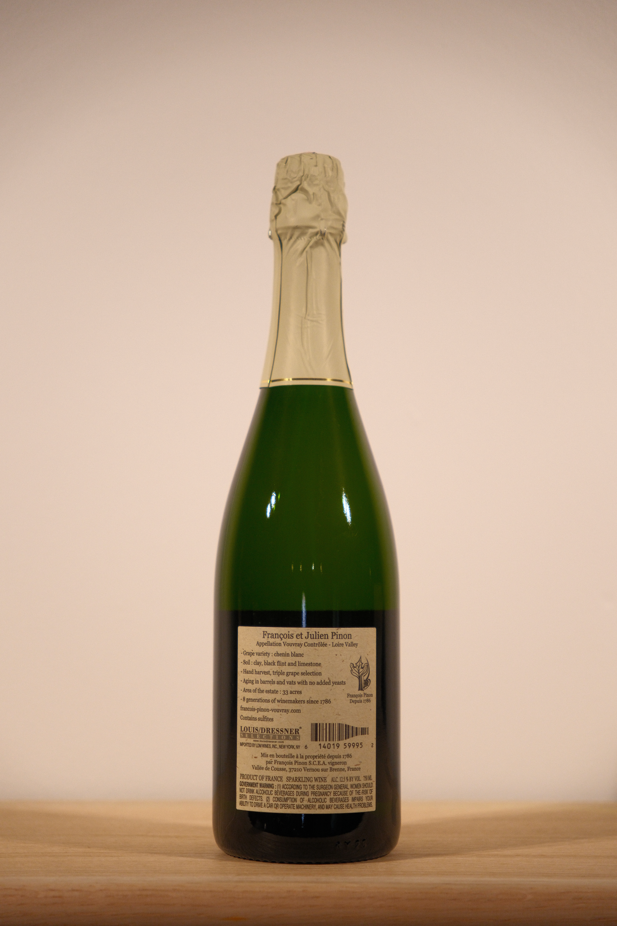 Domaine François et Julien Pinon Vouvray Brut Blanc 2020