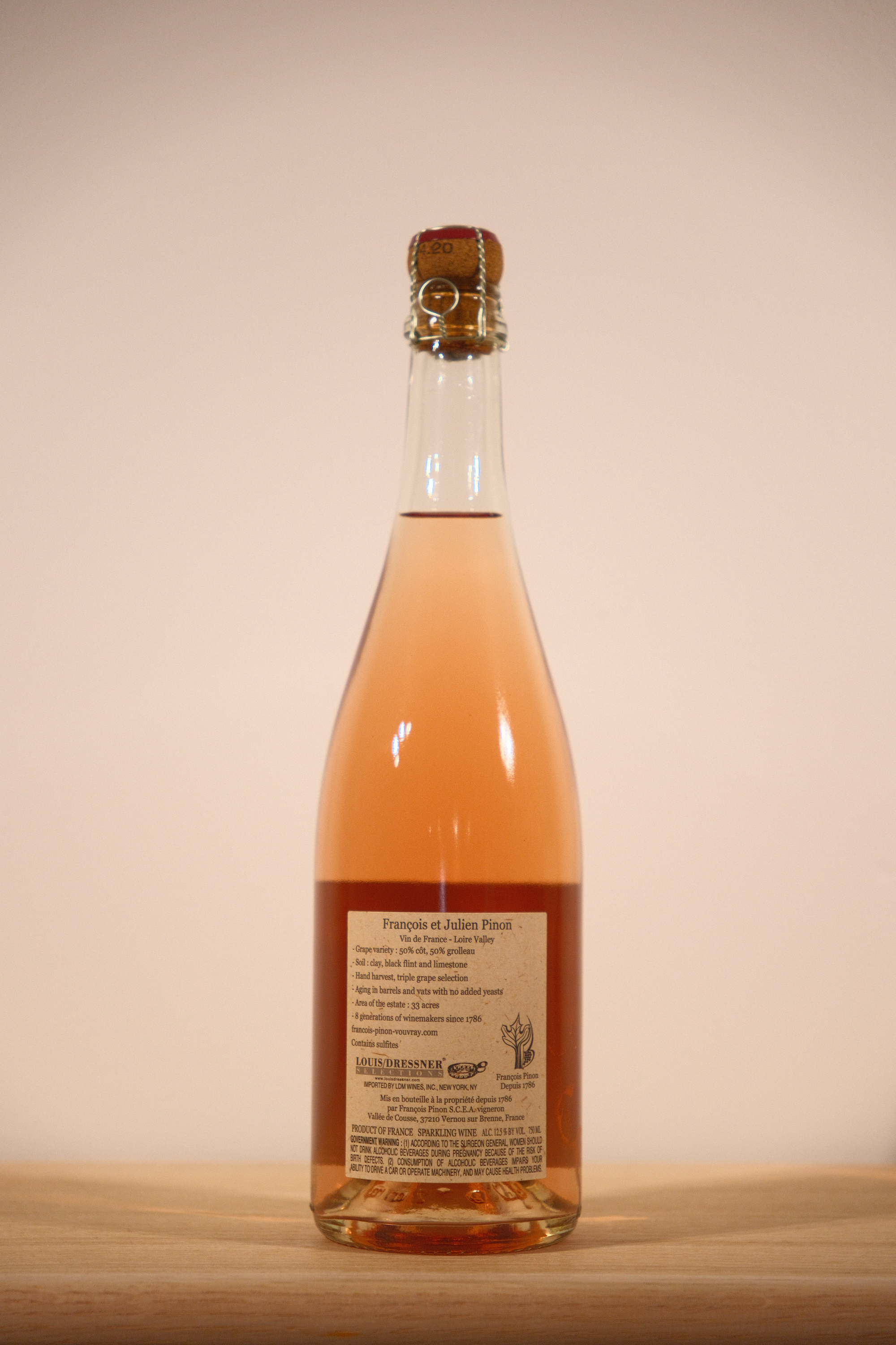 Domaine François et Julien Pinon Brut Rosé Pét Nat 2022