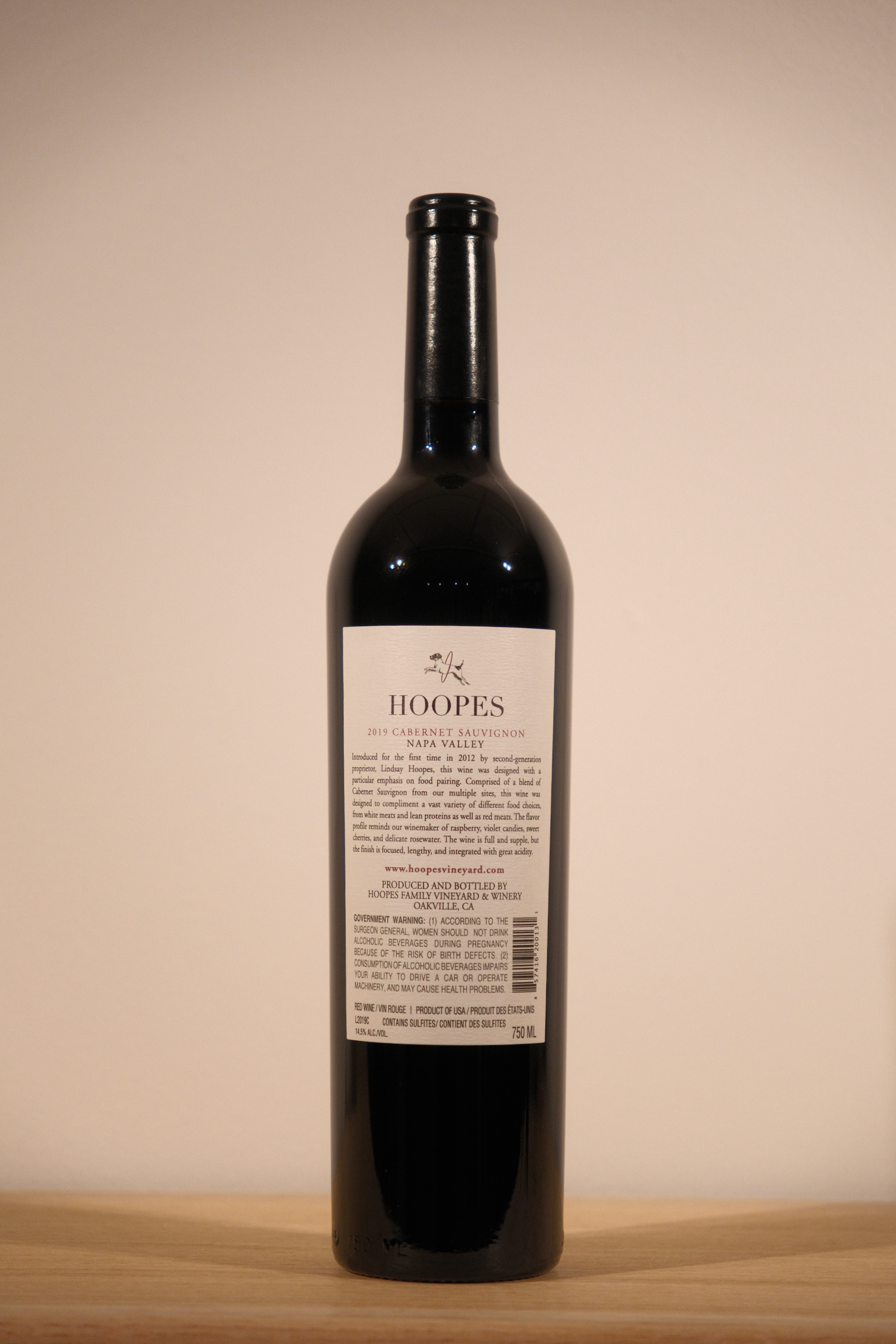Hoopes Napa Cabernet Sauvignon 2019