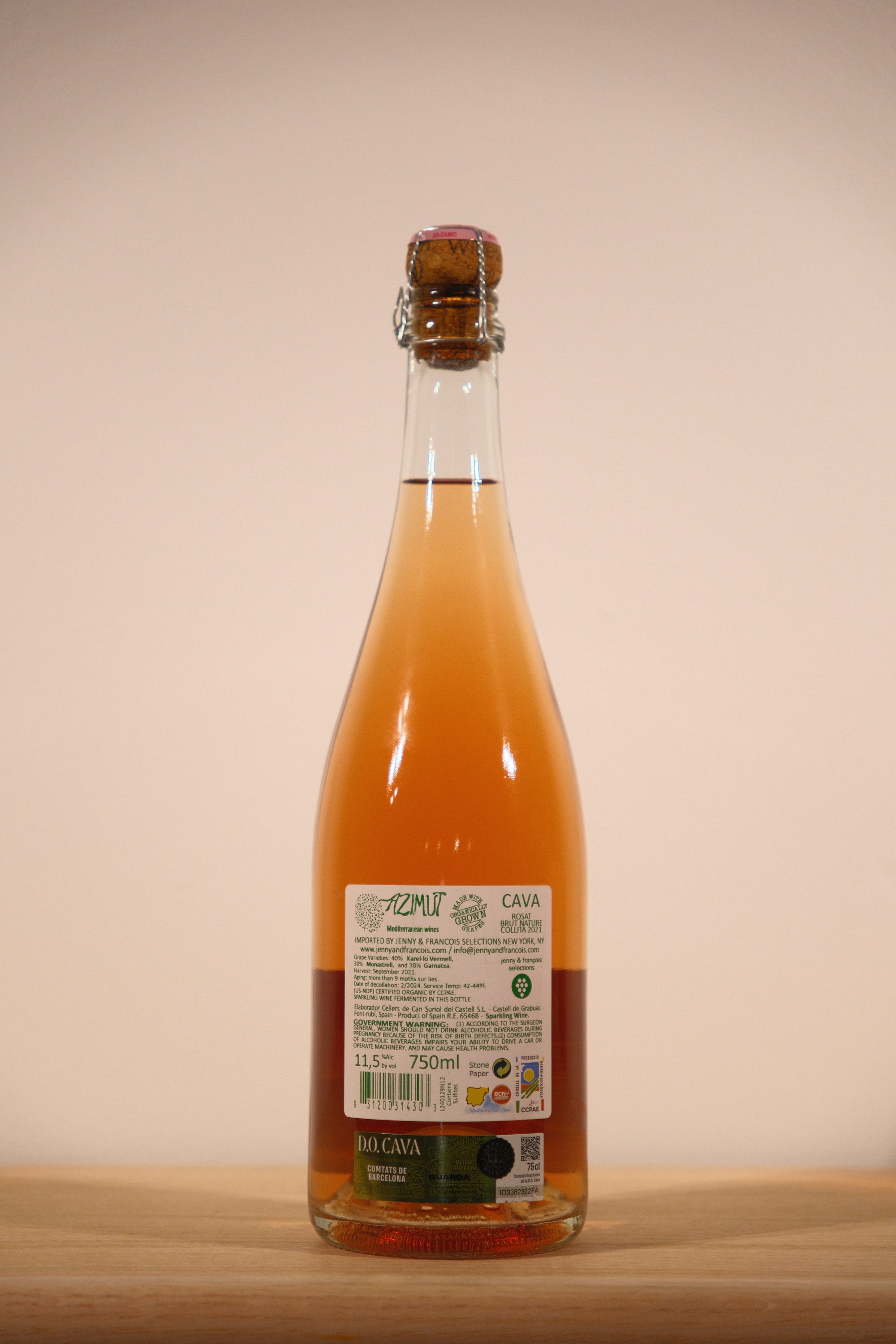 Cellers de Can Suriol 'Azimut' Cava Rose Brut Nature NV