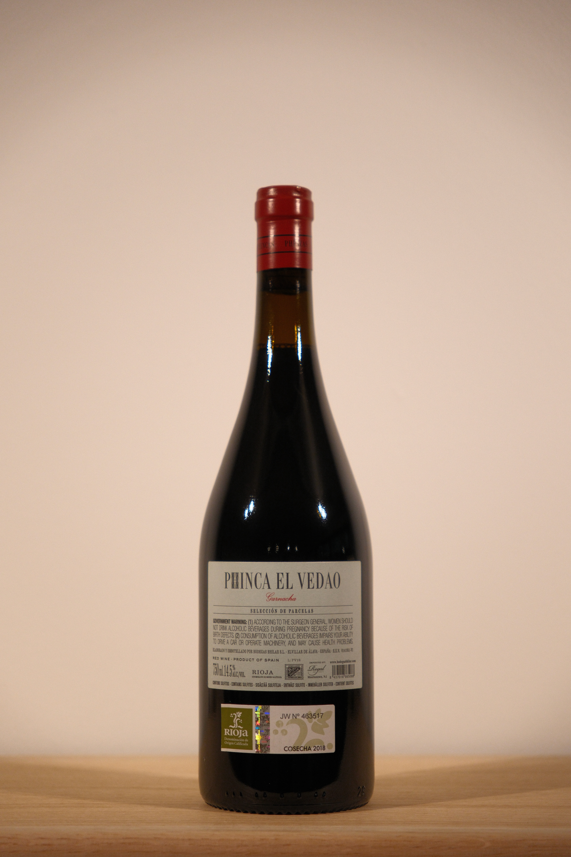 Bhilar 'Phinca el Vedao' Garnacha 2018