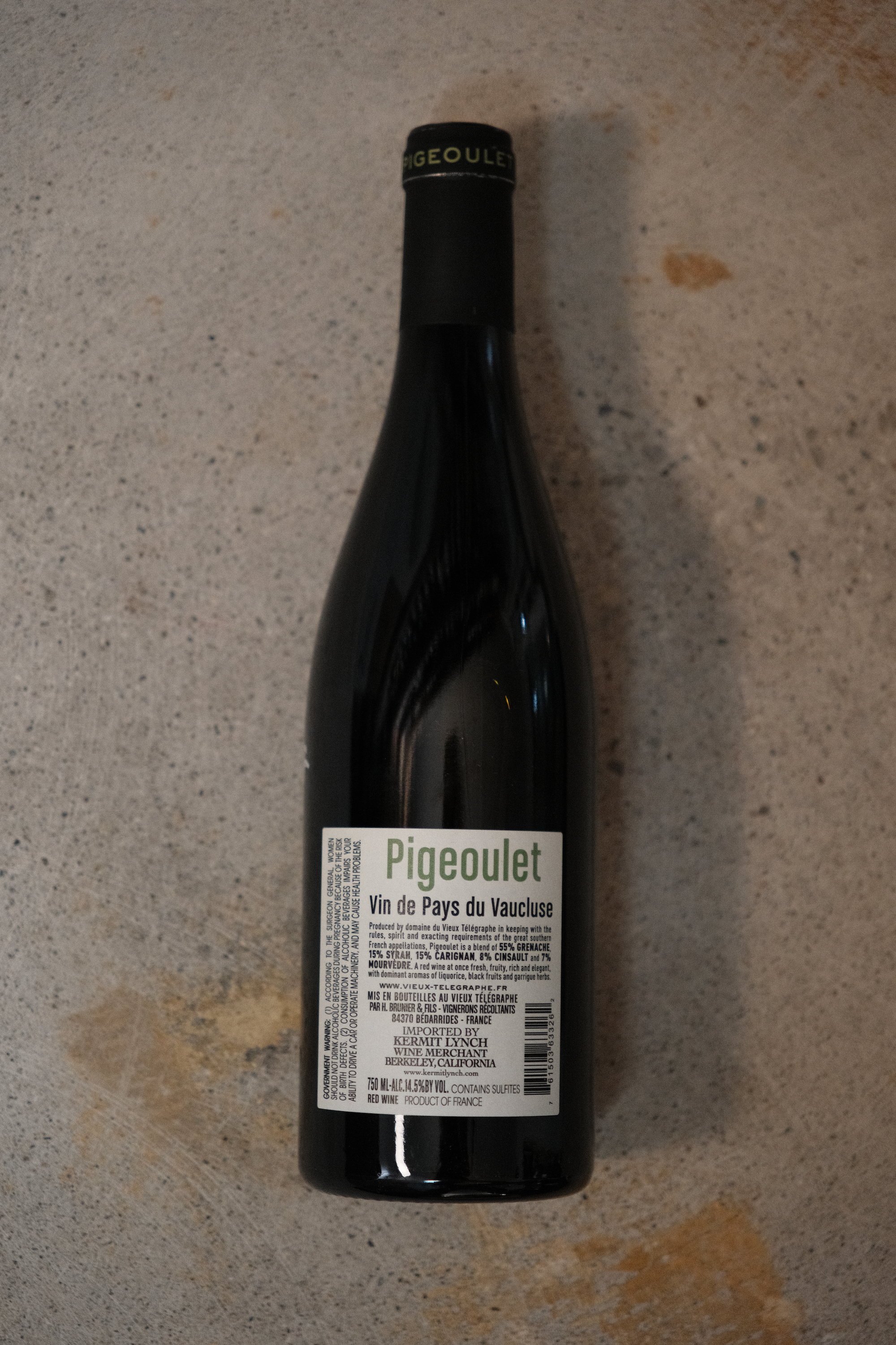 Famille Brunier 'Le Pigeoulet" Vin de Pays de Vaucluse 2022