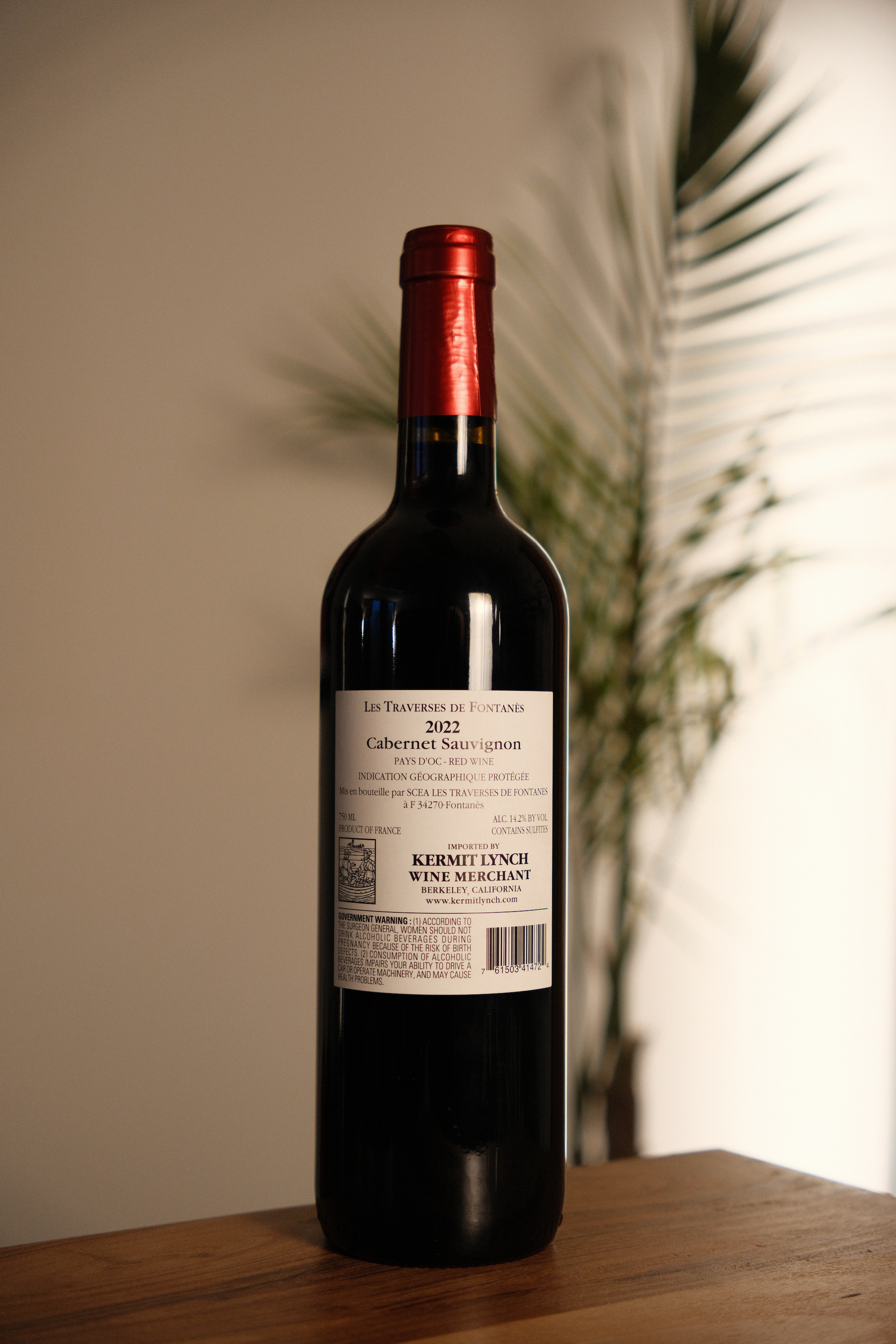 Château Fontanès 'Les Traverses de Fontanès' Cabernet Sauvignon 2022